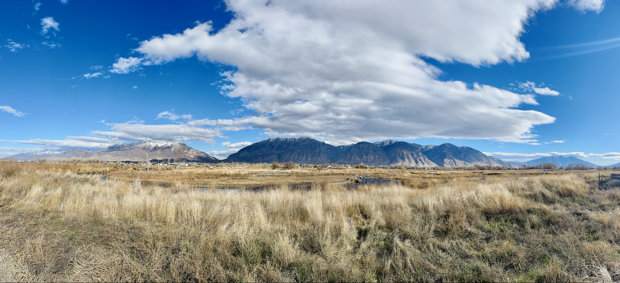 Panoramic view of Provo Mountains along the Provo River Parkway Trail of Jared Harding Wilson Preparing to run in the Salt Lake Marathon 2026