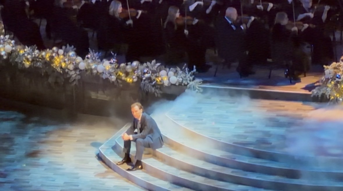 Sebastian Arcelus on Stage of the 2025 Tabernacle Choir Christmas Concert