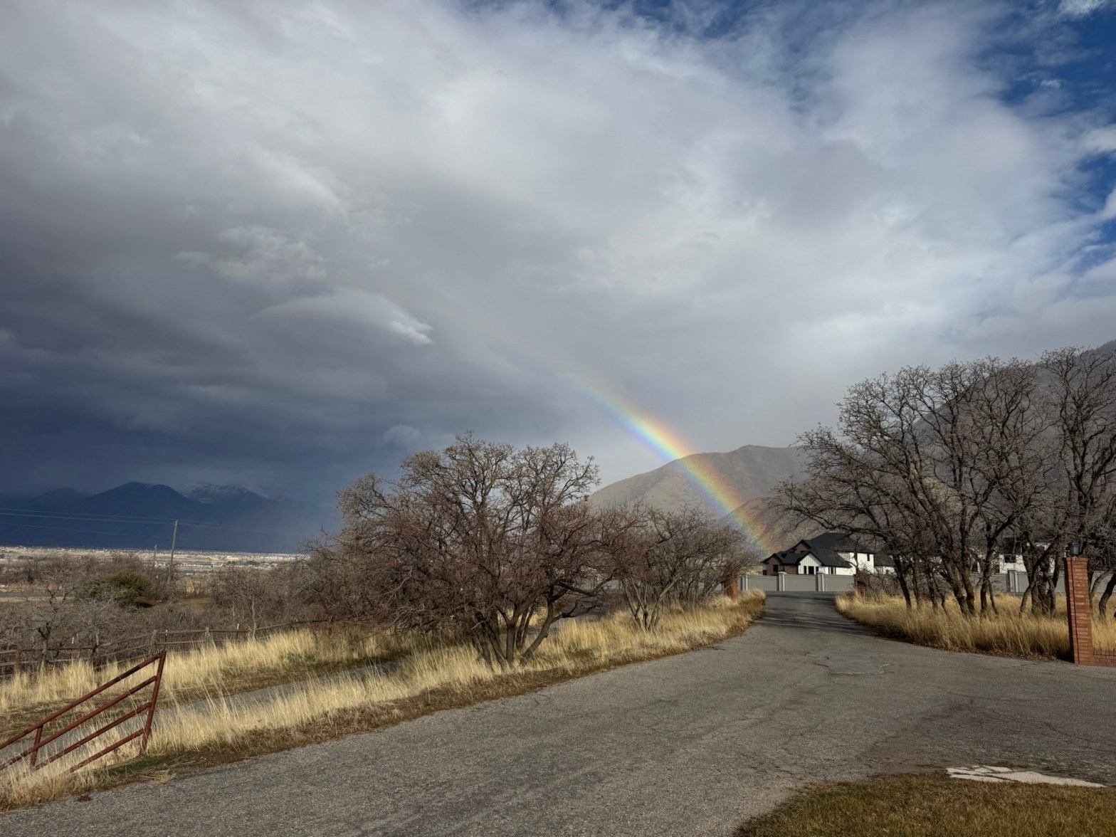 The rainbow after the storm. Salem, Utah