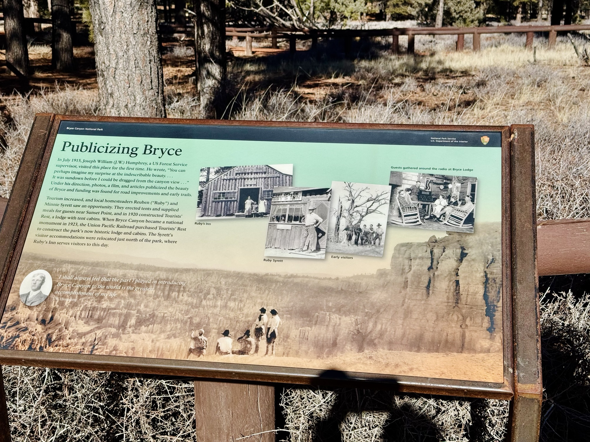 Publicizing Bryce Canyon Sign 🪧
