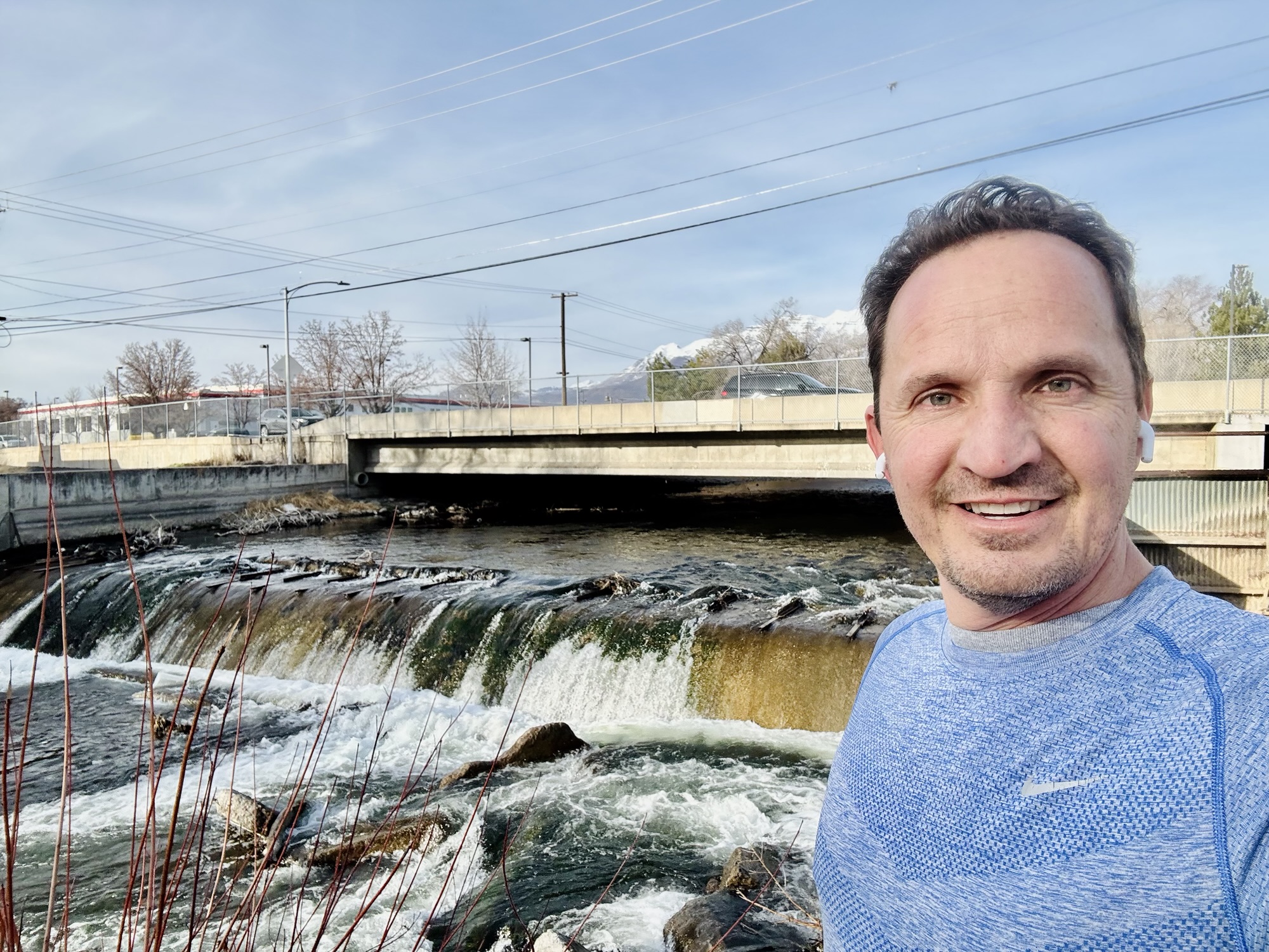 A small natural waterfall on the Provo River Parkway Trail captured by Jared Harding Wilson.